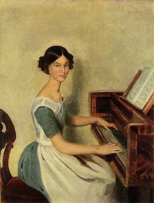 'Portrait of Nadezhda Petrovna Zhdanovichova', 1849, (1965).  Creator: Pavel Andreevich Fedotov.