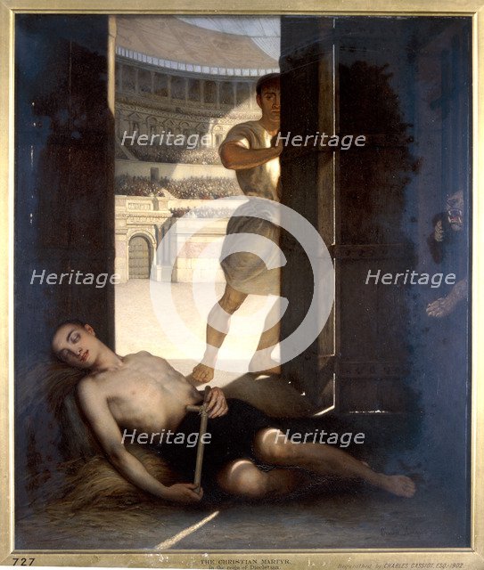 'A Christian Martyr', 1863. Artist: Ernst Slingeneyer