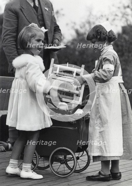 Princess Margaretha of Sweden on her first official duty, Stockholm, 1938. Artist: Karl Sandels