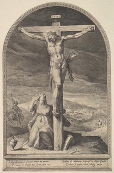 St. Mary Magdelen at the Foot of the Cross, ca. 1612. Creator: Jan Muller.