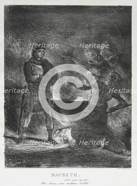 Macbeth Consulting the Witches, 1825. Creator: Eugène Delacroix (French, 1798-1863).