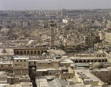 Panoramic view of the city of Aleppo, Syria, 2001. Creator: LTL.