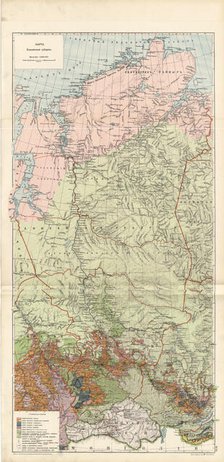 Map of Enisei Province, 1914. Creator: Resettlement Department of the Land Regulation and Agriculture Administration.