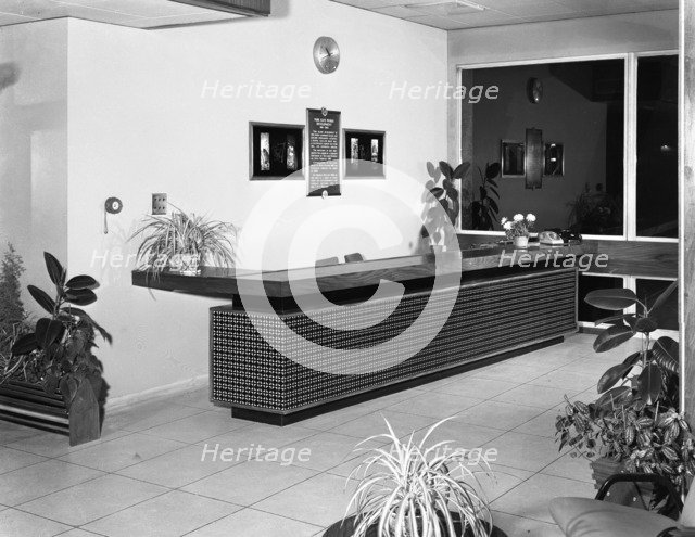 Newly refurbished reception, Park Gate Iron and Steel Co, Rotherham, South Yorkshire, 1966. Artist: Michael Walters