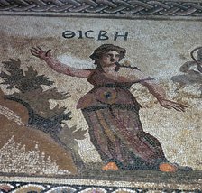 Roman mosaic of Thisbe, 3rd century. Artist: Unknown
