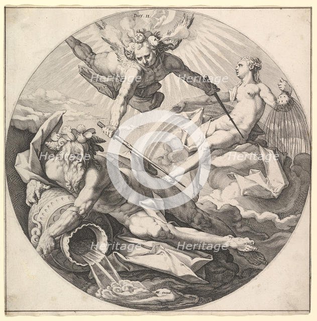 The Second Day (Dies II), from the series The Creation of the World, ca. 1594. Creator: Jan Muller.