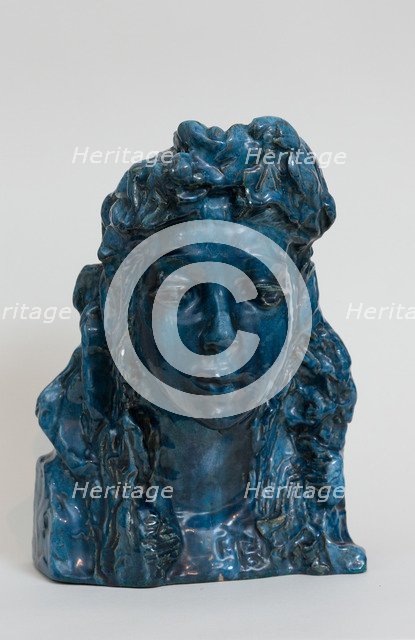 Girl's head with a garland.