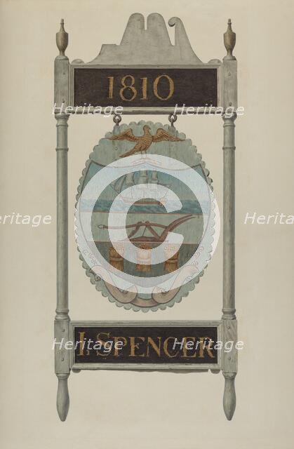 Tavern Sign, 1935/1942. Creator: Unknown.