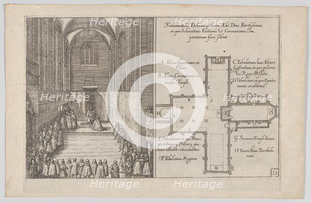 Plate D: Election and Coronation of Emperor Maximilian II, 1612., 1612. Creator: Anon.