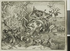The Temptation of Saint Anthony, plate 16 from the Emblemata Secularia, published 1596 or 1611. Creator: Johann Theodor de Bry.