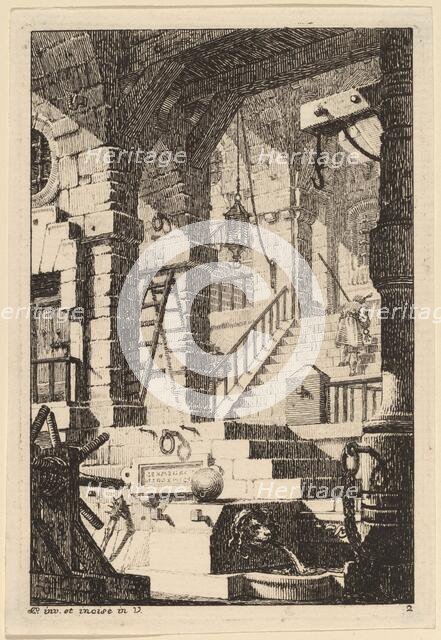 Fantasy of an Antique Prison, 1770/1780. Creator: Karl Schutz.