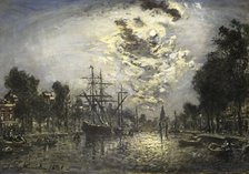 Rotterdam in the Moonlight, 1881. Creator: Johan Barthold Jongkind.
