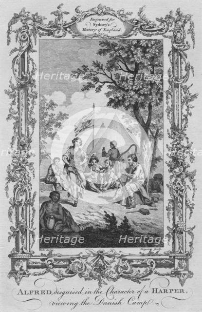 'Alfred, disguised in the Character of a Harper, viewing the Danish Camp', 1773.  Creator: Charles Grignion.
