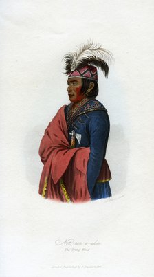 'Not-een-a-akm, The Strong Wind', the interpreter, 1848. Artist: Harris