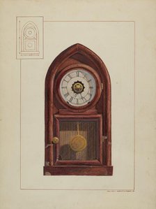 Mantel Clock, 1935/1942. Creator: Ernest A Towers Jr.