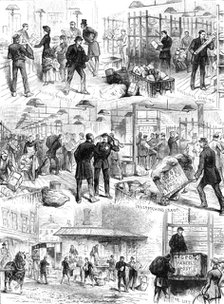 The Parcels Post - First Day: Sketches at the General Post Office, 1883. Creator: Unknown.
