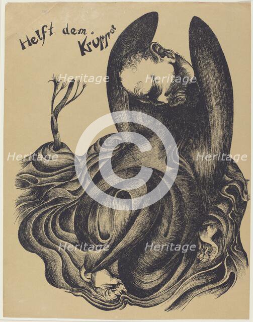 Helft dem Krüppel (Help the Cripples), 1920. Creator: Heinrich Hoerle.