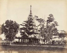 [Burmese Pagoda in the Eden Gardens, Calcutta], 1850s. Creator: Captain R. B. Hill.