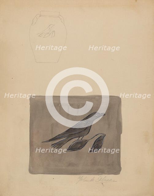 Jar, c. 1936. Creator: Yolande Delasser.