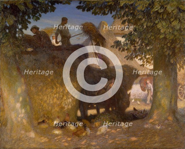 Building the Rick, 1907. Creator: George Clausen.