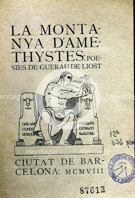 Cover of the book 'La muntanya d'amethystes' (The amethysts mountain) by Jaume Bofill i Mates, pu…