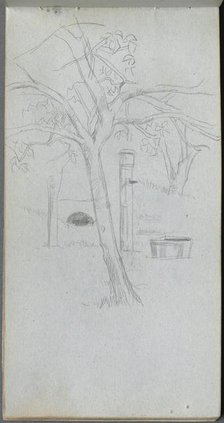 Sketchbook, page 36: Tree Study. Creator: Ernest Meissonier (French, 1815-1891).