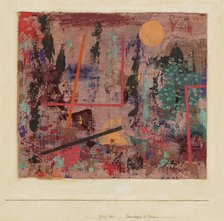 Baubegin(n) im Garten (Beginning of Construction in the Garden), 1929. Creator: Klee, Paul (1879-1940).