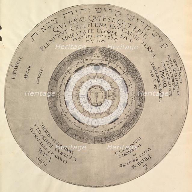 Scheme of Christian Kabbalism from Heinrich Khunrath, Amphiteatrum sapientiae aeternae.n.d. Creator: Attributed to Peter van der Doort (born Antwerp, active Hamburg ca. 1590-1605).