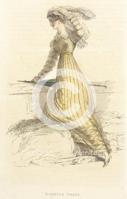 Fashion Plate (Morning Dress), 1824. Creator: Rudolph Ackermann.