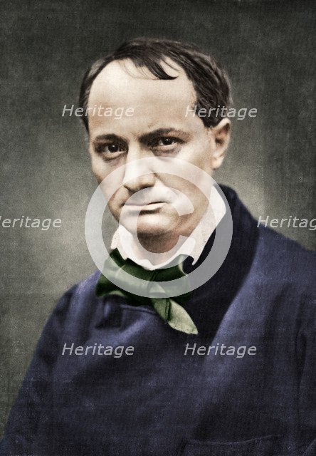 Charles Baudelaire, influential French poet, critic and translator, mid-19th century.  Artist: Unknown.