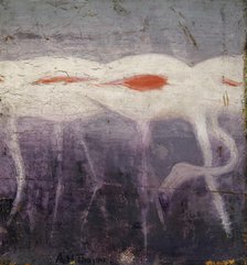 White Flamingoes, study for book Concealing Coloration in the Animal Kingdom, ca. 1905-1909. Creator: Abbott Handerson Thayer.