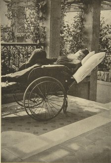 Russian author Leo Tolstoy recovering in Gaspra, Crimea, Russia, 1902.  Artist: Sophia Tolstaya