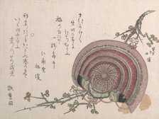 Helmet and Plum Blossoms. Creator: Totoya Hokkei.
