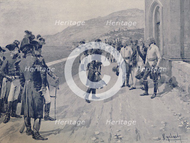 'Arranging for Masséna's Capitulation at Cornigliano, Near Genoa', 1896. Artist: Unknown.