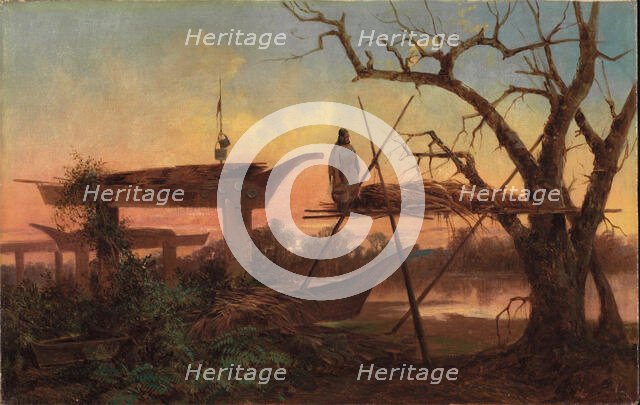 Chinook Burial Grounds, c1870. Creator: John Mix Stanley.