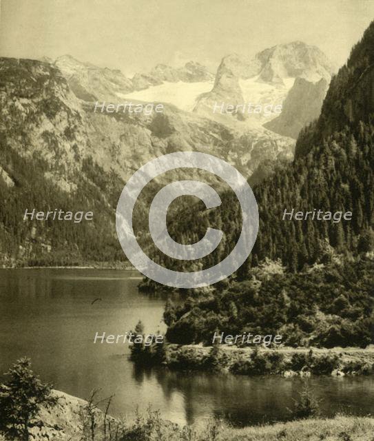 Vorderer Gosausee and the Dachstein Mountains, Upper Austria, c1935. Creator: Unknown.