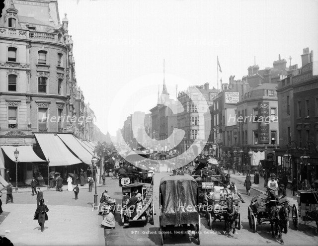 Oxford Street, Westminster, London, 1870-1900. Artist: York