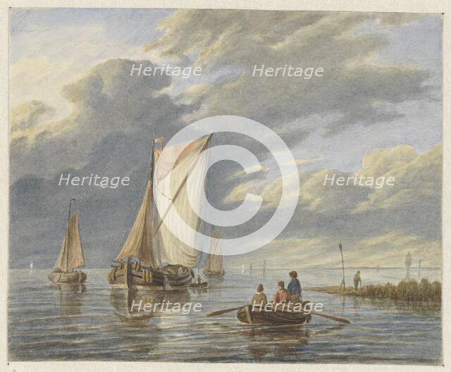 Boats on the water, 1849-1917. Creator: Matthijs Maris.