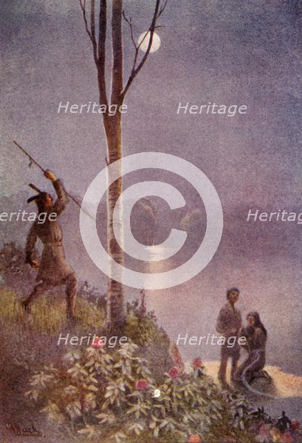 "He poised his spear and struck the girdle"', 1914. Creator: Unknown.