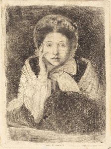 Marguerite De Gas, the Artist's Sister (Marguerite De Gas, soeur de l'artiste), 1860/1862. Creator: Edgar Degas.
