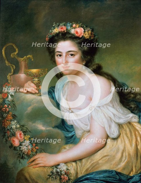 Portrait of Henriette Herz, née De Lemos (1764-1847) as Hebe, 1778. Creator: Therbusch-Lisiewska, Anna Dorothea (1721-1782).