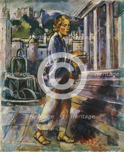 Mary's visit to the temple, c1923. Creator: Anton Faistauer.