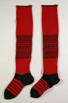 Stockings, American, 1878. Creator: Unknown.