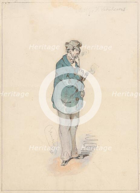 Man with a pipe, 1850. Creator: Friedrich Carl von Scheidlin.