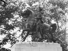 George Washington - Equestrian statues in Washington, D.C., between 1911 and 1942. Creator: Arnold Genthe.