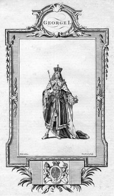 George I of Great Britain.Artist: Vandroit