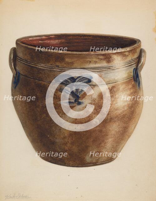 Crock, c. 1937. Creator: Yolande Delasser.