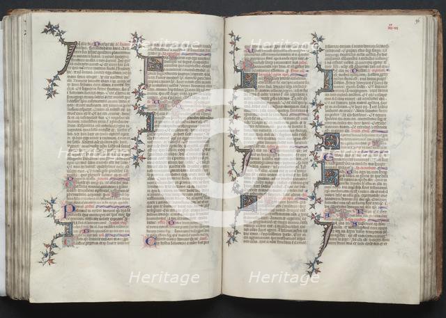 The Gotha Missal: Fol. 95v, Text, c. 1375. Creator: Master of the Boqueteaux (French); Workshop, and.