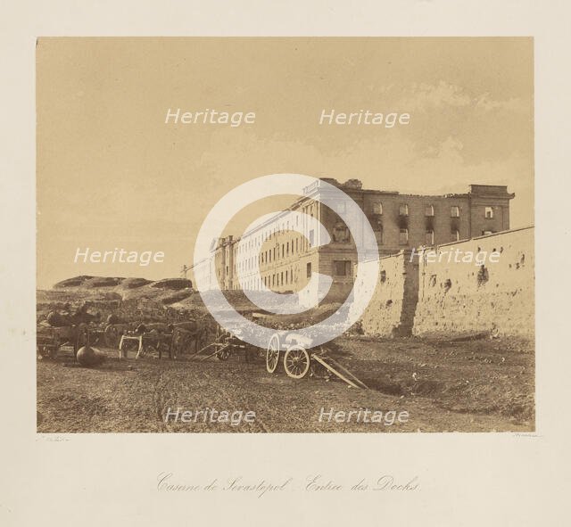 Barracks of Sevastopol. Entry to the Docks. From: Souvenir de la Guerre de Crimee, 1855. Creator: Méhédin, Léon-Eugène (1828-1905).