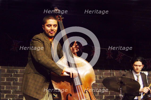 Xhosa Cole Trio, Splash Point Jazz Club, Fishermen’s Club, Eastbourne, East Sussex, 26 Apr 2023. Creator: Brian O'Connor.